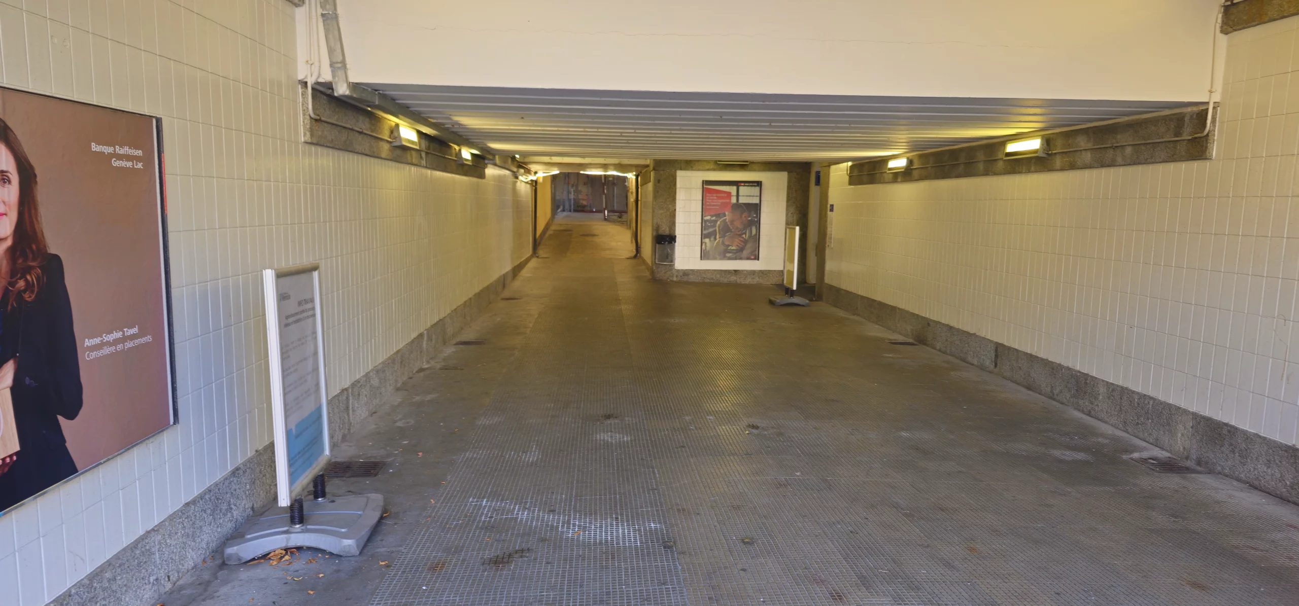 Le passage inférieur de la gare de Versoix